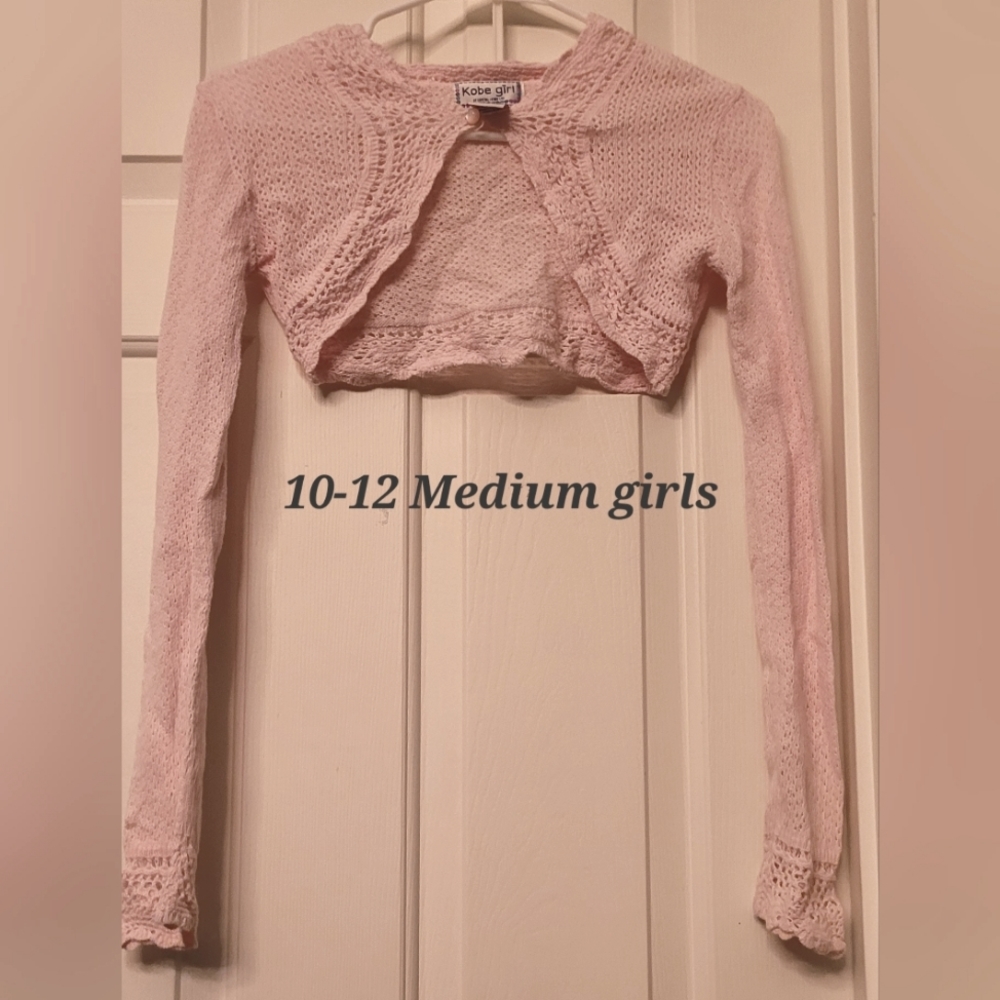 Pink crochet cardigan